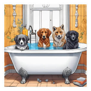 Foto Animales divertidos en baño