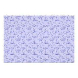 Foto Animales marinos y patrón de dibujo de una línea