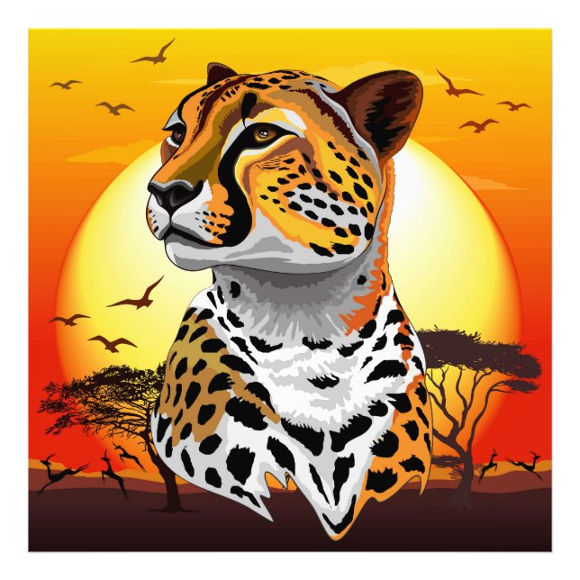 Foto Animales salvajes de la costa africana Cheetah (Frente)