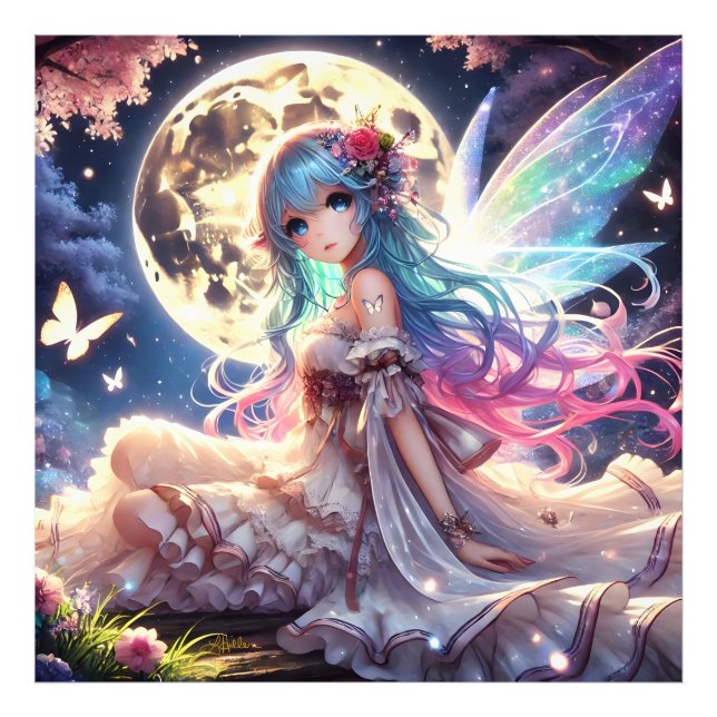 Foto Anime Chica Moon Fairy Princess in Garden (Frente)