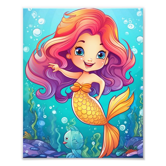 Foto Anime Mermaid Chica Fantasy Art (Frente)