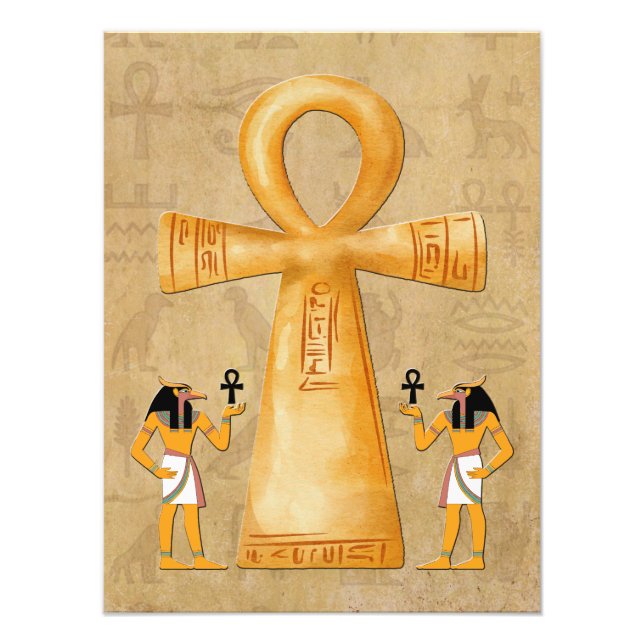 Foto Ankh Key Of Life On Hieroglyph (Frente)