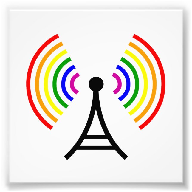 Foto Antena de señal de arco iris inalámbrica gay (Frente)