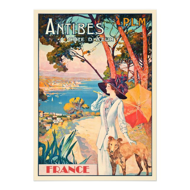 Foto Antibes, France travel poster, (Frente)
