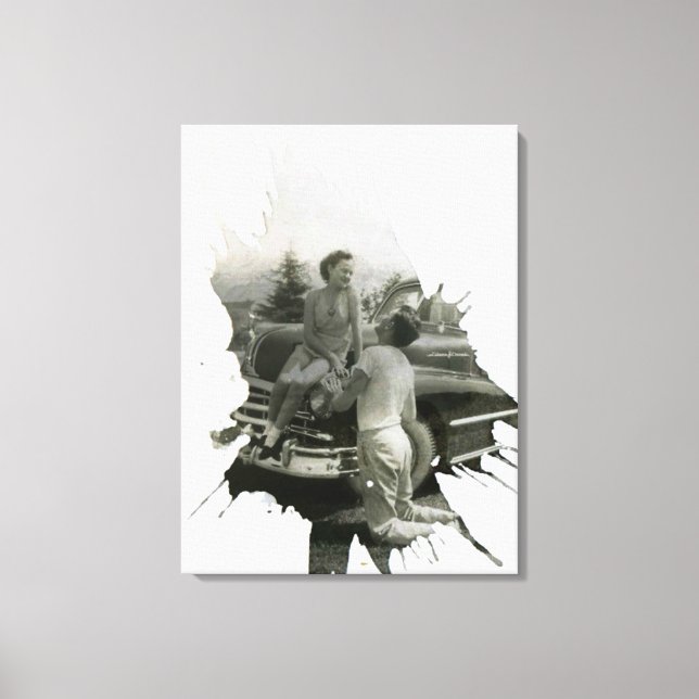 Foto antigua de arte en bandeja (Anverso)