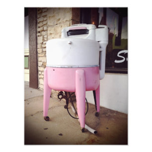 Foto antigua de la lavadora