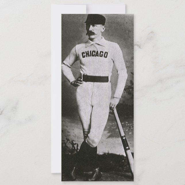 Foto antigua, jugador de béisbol de Chicago (Anverso)