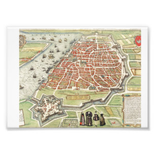 Foto Antiguo plano del mapa de París-1272