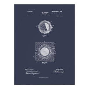 Foto Antique Golf Ball 1902, dibujo de patentes