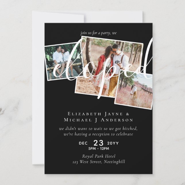 FOTO Anuncio de Boda Secreta Fiesta de Recepción (Anverso)