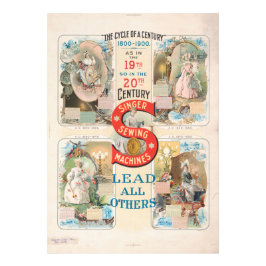 Foto Anuncio de máquina de coser de cantante vintage