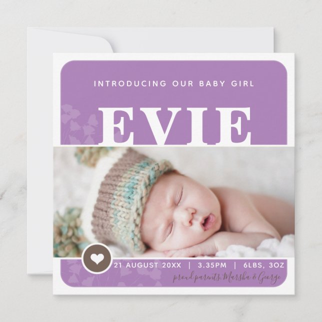 FOTO ANUNCIO DE NACIMIENTO mancha cardíaca púrpura