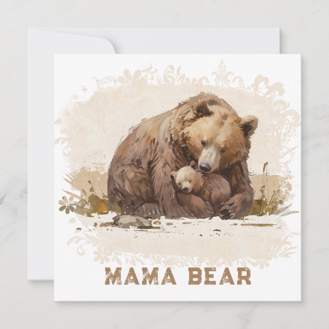 *~* Foto AP72 Tarjeta del Día de la Madre del BEAR (Anverso)