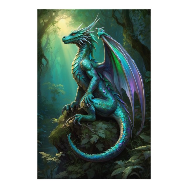 Foto *~* AP88 Encantador Fantasy Dragon Wall Art 10 (Frente)
