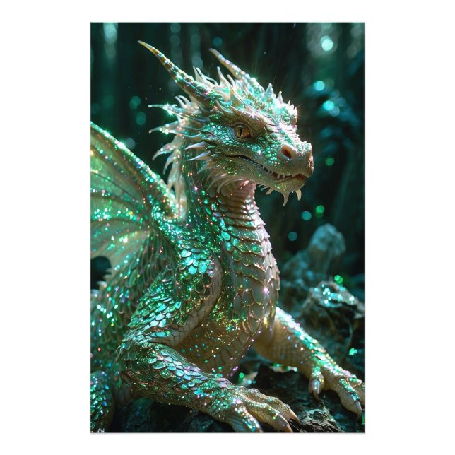 Foto *~* AP88 Fantasía Purpurinoso Dragon Wall Art 5 (Frente)