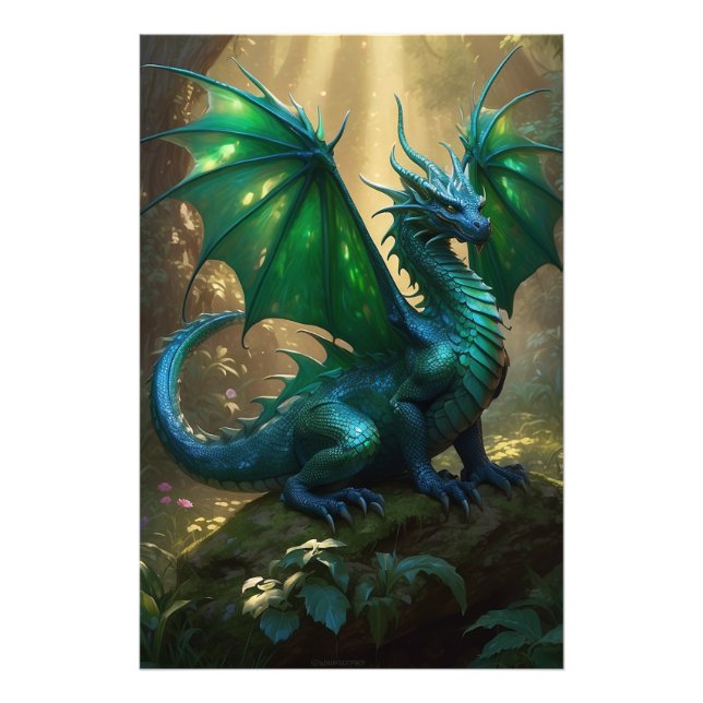 Foto *~* AP88 Glittering Fantasy Dragon Wall Artwork 9 (Frente)