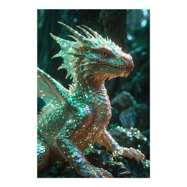 Foto *~* AP88 Sparkling Fantasy Dragon Wall Art 23 (Frente)