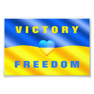 Foto Apoya la fuerte bandera ucraniana del Poster ucran