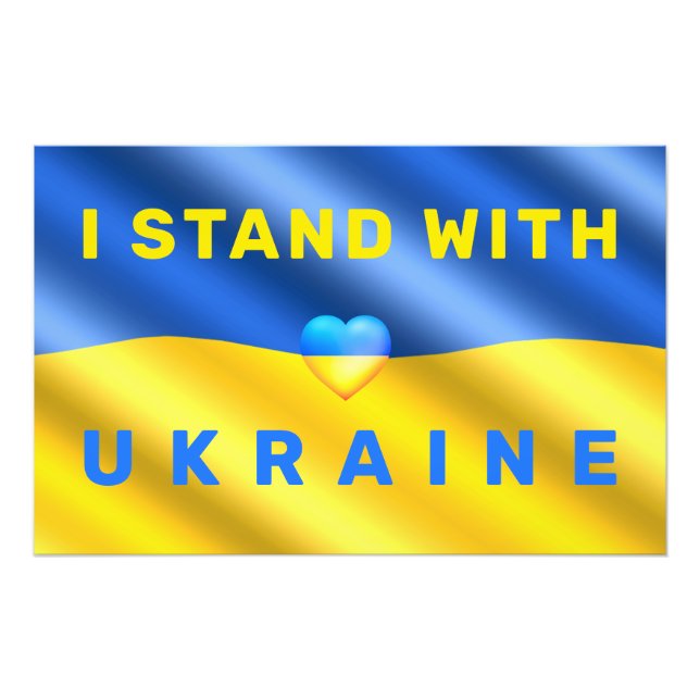 Foto Apoyar a Ucrania Poster - Bandera ucraniana (Frente)