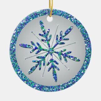 Foto Aqua Snowflake de Quinceañera Ornamento Keeps