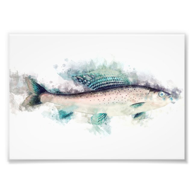 Foto Aquarelle Art Pescador Entusiastas de la Pesca de  (Frente)