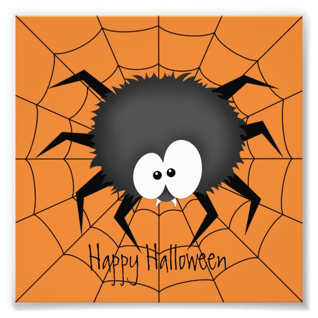 Foto Araña de Halloween en una web (Frente)