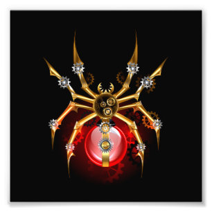 Foto Araña de vapor sobre negro