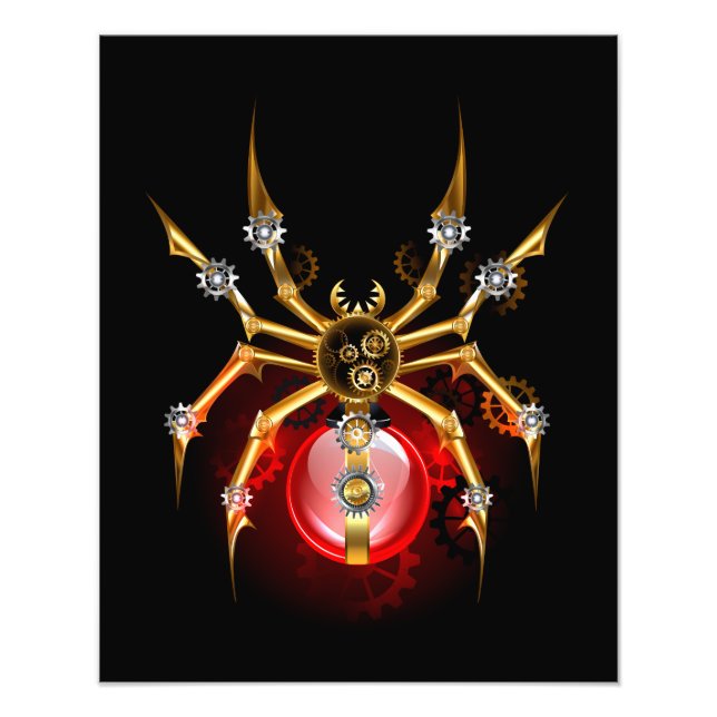 Foto Araña de vapor sobre negro (Frente)