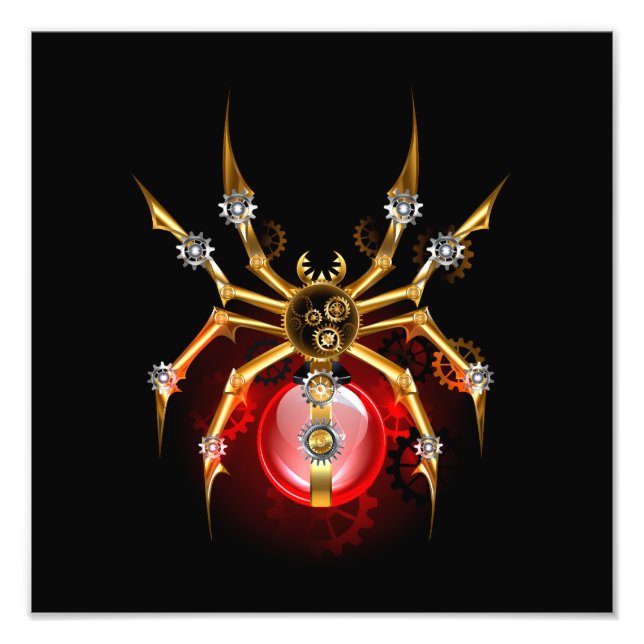 Foto Araña de vapor sobre negro (Frente)
