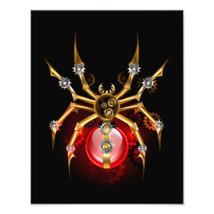 Foto Araña de vapor sobre negro