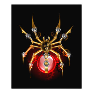 Foto Araña de vapor sobre negro