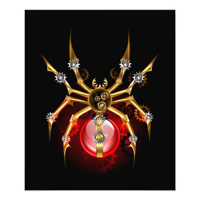 Foto Araña de vapor sobre negro (Frente)