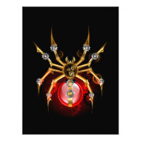 Araña de vapor sobre negro