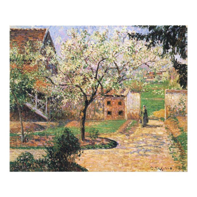 Foto Árbol de ciruelas, Eragny Camille Pissarro (Frente)
