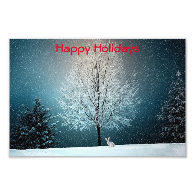 Foto Árbol de escarcha por la noche (Frente)