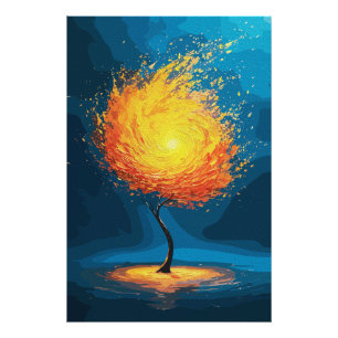 Foto Árbol de la Vida Ígneo   Arte de Pared Abstracto d