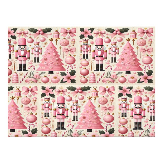 Foto Árbol de Navidad Cascanueces Rosa  (Frente)