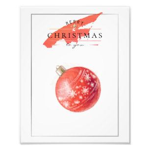 Foto Árbol de Navidad en acuarela elegante bola roja
