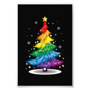Foto Árbol de Navidad Gay LGBT Orgullo Arcoíris Feliz N