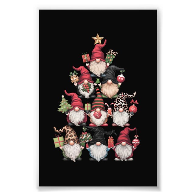Foto Árbol de Navidad Gnomo Navidad Divertida Fiestas (Frente)