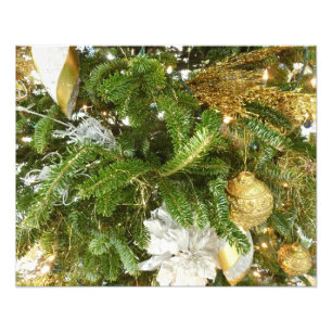 Foto Árbol de Navidad plateado y dorado en vacaciones