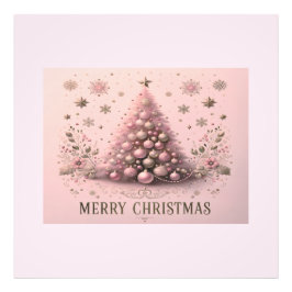 Foto Árbol de Navidad Rosa Feliz Navidad 