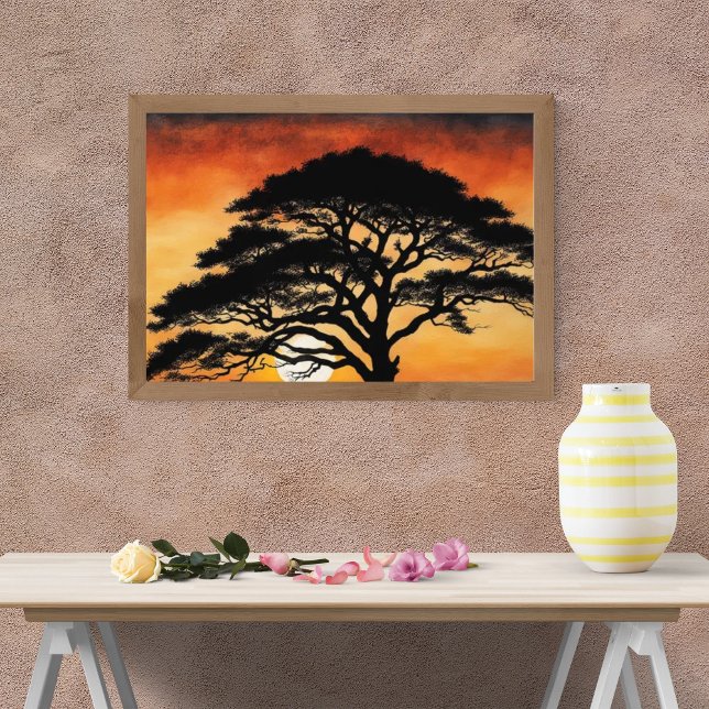 Foto Árbol de Silueta Impresionante en la Pintura del A (Subido por el creador)