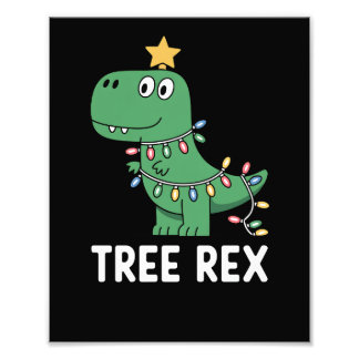 Foto Árbol Divertido Rex Navidad Dinosaurio Fiesta Pun