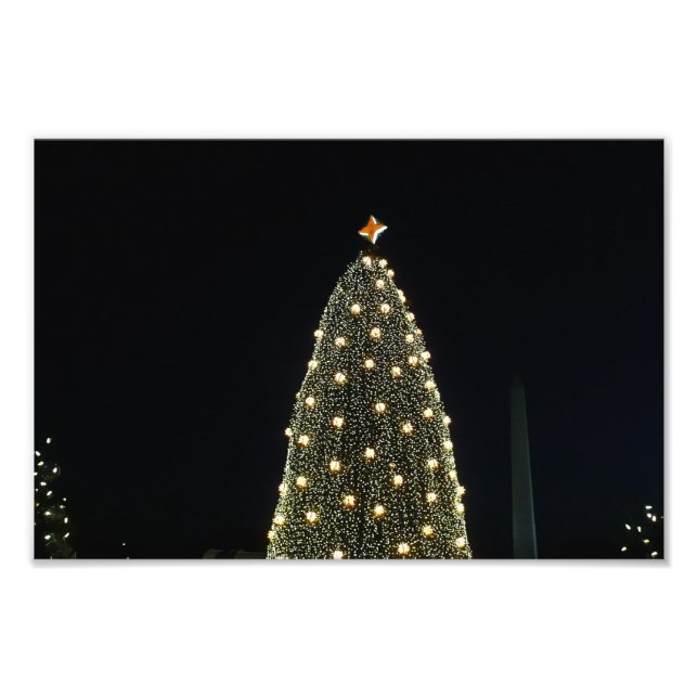 Foto Árbol nacional de Navidad y monumento de Washingto (Frente)
