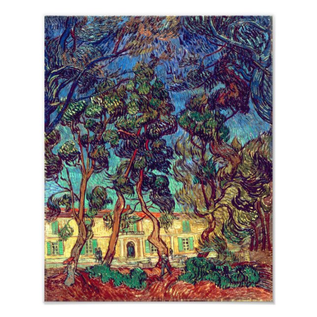 Foto Árboles en el jardín del hospital | Van Gogh | (Frente)