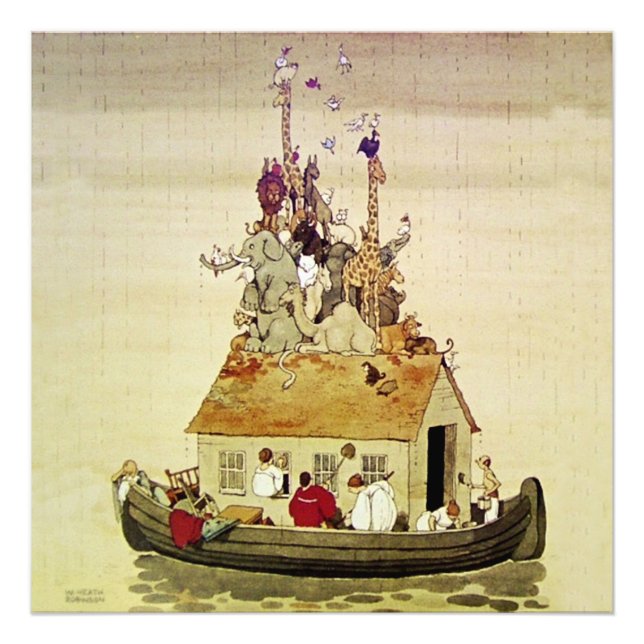 Foto "Arca de Noé" por W Heath Robinson (Frente)