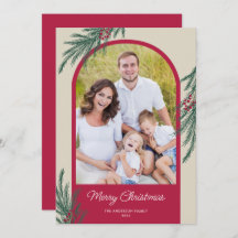 Foto arcaica Verdor de invierno Feliz Navidad