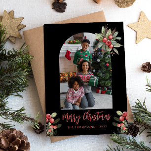 Foto Arco Arándano Feliz Navidad Negro
