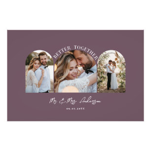 Foto Arco elegante morado decoración de regalo de boda 